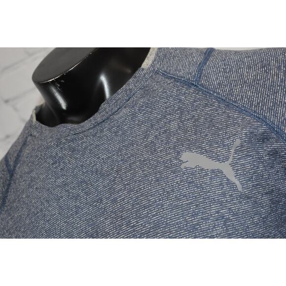 Puma Shirt Mens Size XL Gym Workout Blue Polyester Blend Athletic - Picture 3 of 5